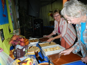 Marsha and the Ladies serve up a great meal for Hallelujah night!