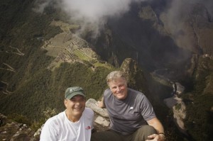Jim & Dwayne from the heights of Wayna Picchu